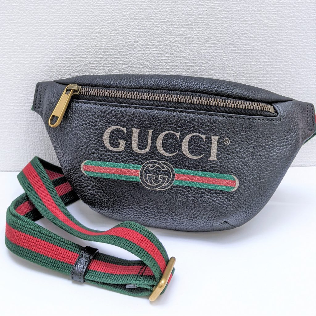 GUCCI.レザー.ベルトバッグ.ウエストポーチ