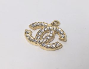 シャネル,CHANEL,トップ,ネックレス,ココマーク,ラインストーン,ブランド,アクセサリー,ジュエリー,メッキ