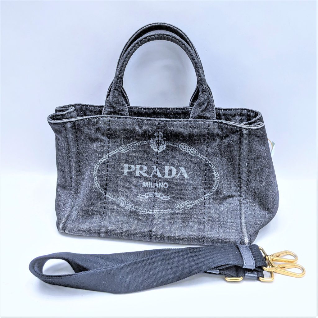 PRADA、プラダ、カナパ、デニム、トートバッグ