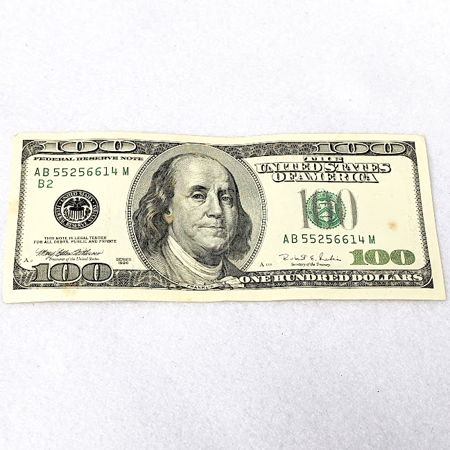 アメリカドル,ドル紙幣,100ドル,紙幣,札,旧紙幣,旧札,外国紙幣