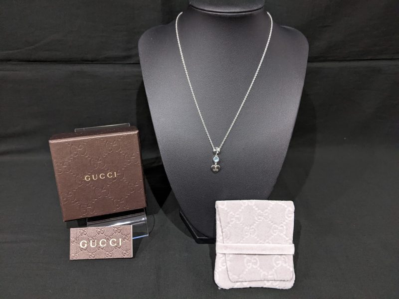 GUCCI,ハートネックレス,スタッズ