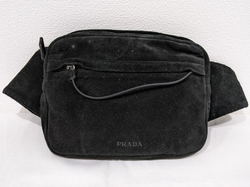 PRADA,ウエストポーチ,スエード