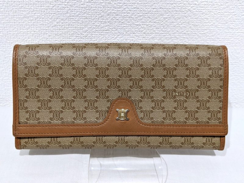 CELINE,マカダム柄,キャメル