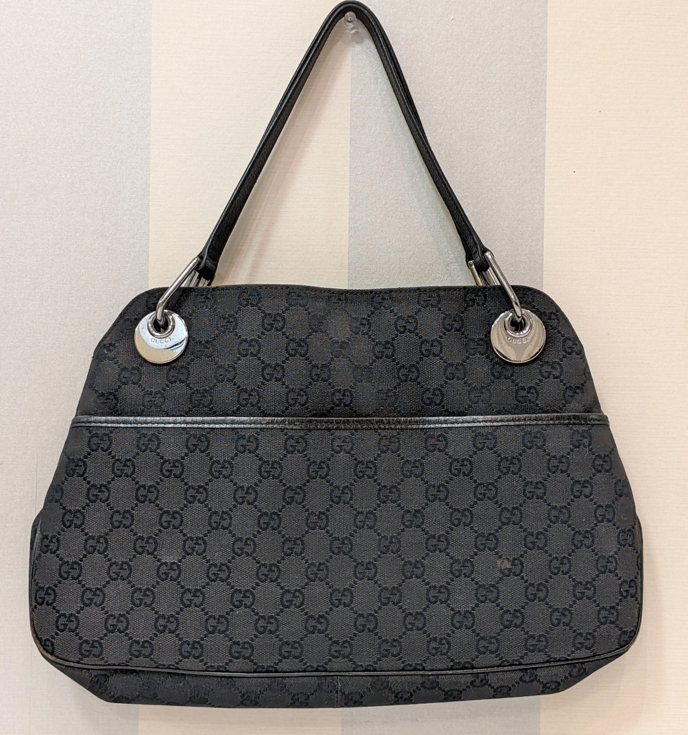 GUCCI,グッチ,トートバッグ,ハンドバッグ,ショルダーバッグ,ブランドバッグ,ブランド小物,ブランド財布,GGキャンバス,レザー,ブラック,黒,シンプル,レディース