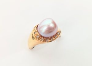 リング,金,パール