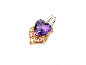 アメジスト,ネックレストップ,金