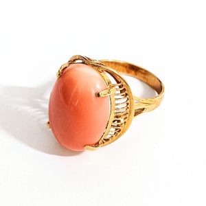 色石,リング,金