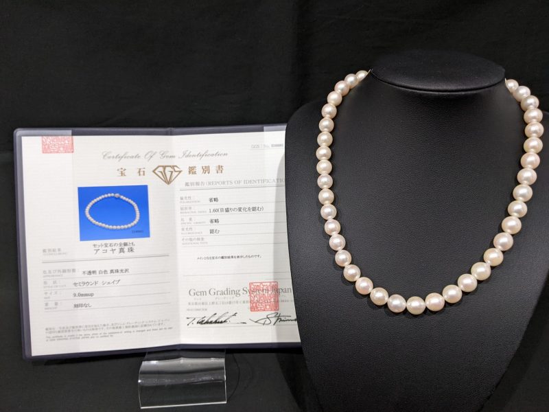 アコヤ真珠,セミラウンドシェイプ,ネックレス
