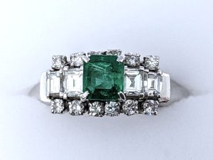 プラチナ,リング,エメラルド