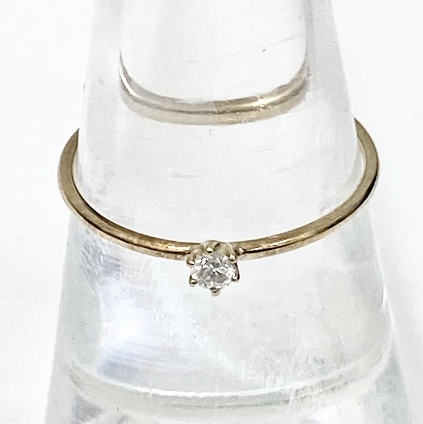 18金,石付リング,K18