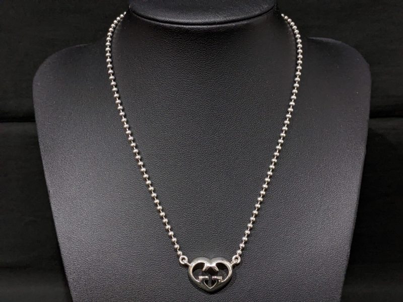 GUCCI,インターロッキング,ハートネックレス