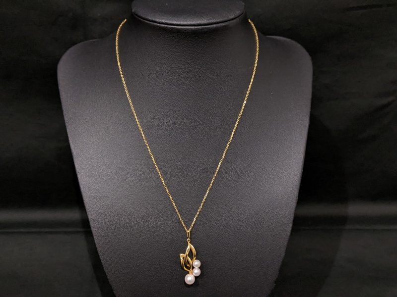 MIKIMOTO,3Pパールネックレス,K18