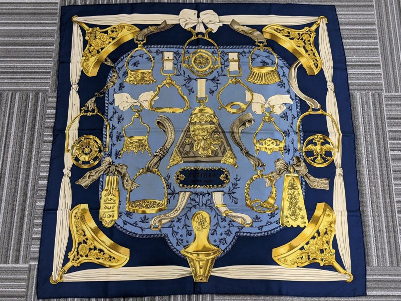 エルメス,馬具柄,カレ90