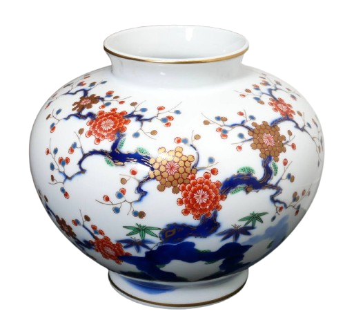 花瓶,深川,梅絵