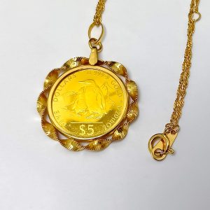 K18, ネックレス, 金貨