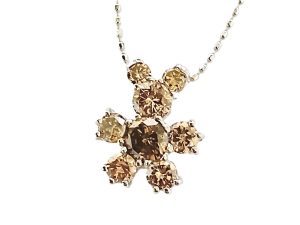 K18WG,ダイヤ,ネックレス