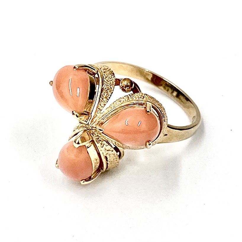 K18デザインリング,18金,色石