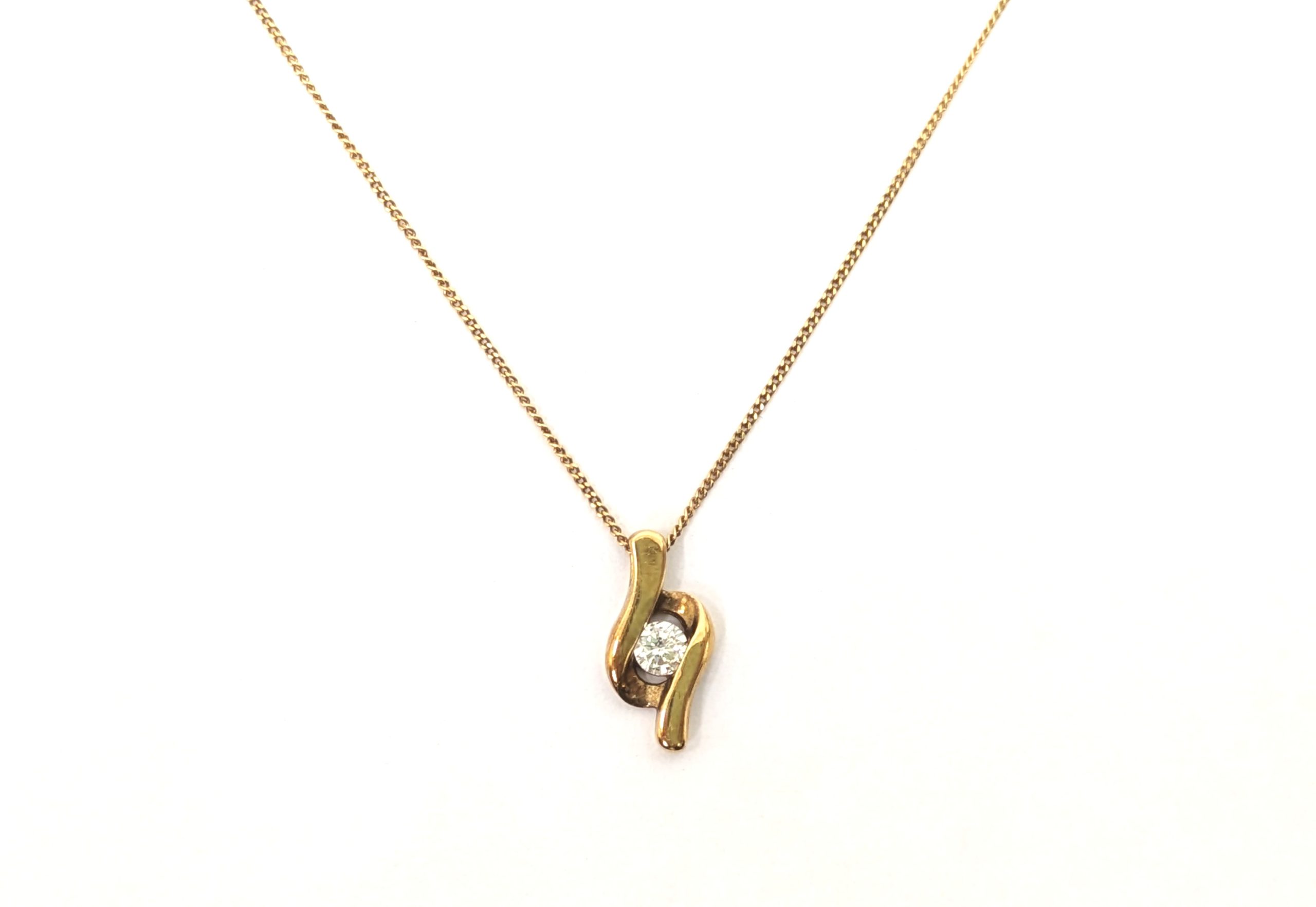 K18,ネックレス,ダイヤ