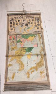木更津,君津,袖ヶ浦,市原,富津,買取,源,大戦記念世界地図,明治,大正,大日本帝国,日本,掛軸,インテリア,地図,資料,アンティーク,コレクション,床の間,雑貨