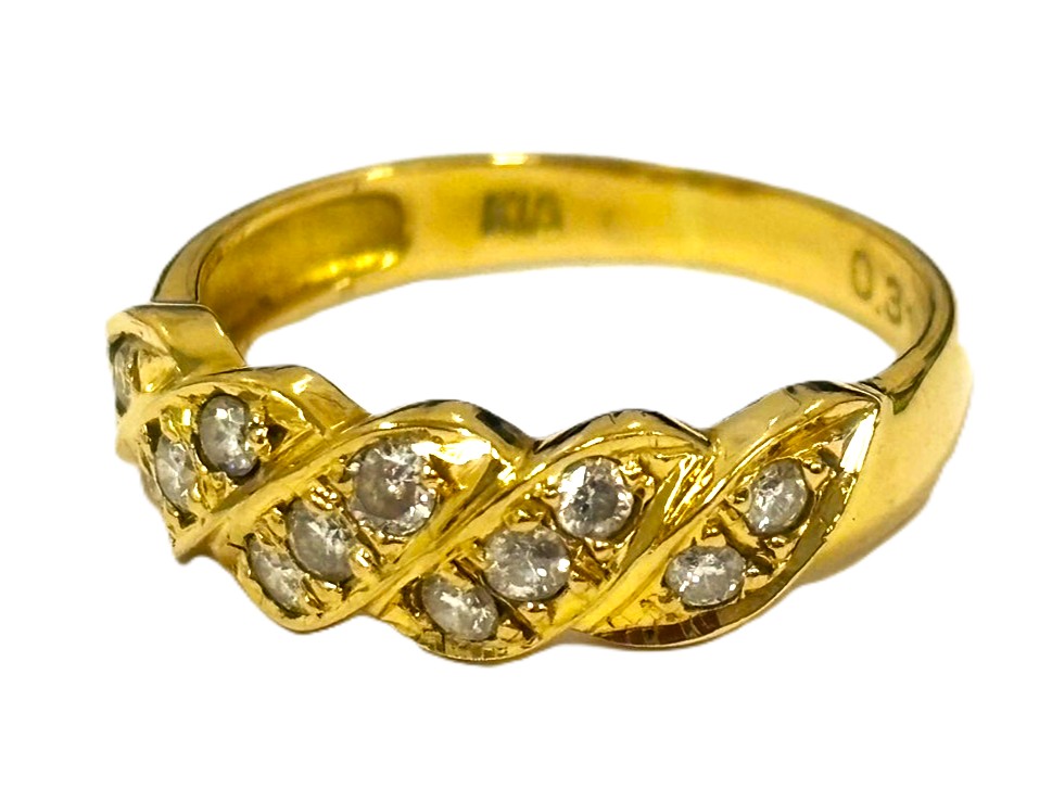 K18,ダイヤモンド,リング