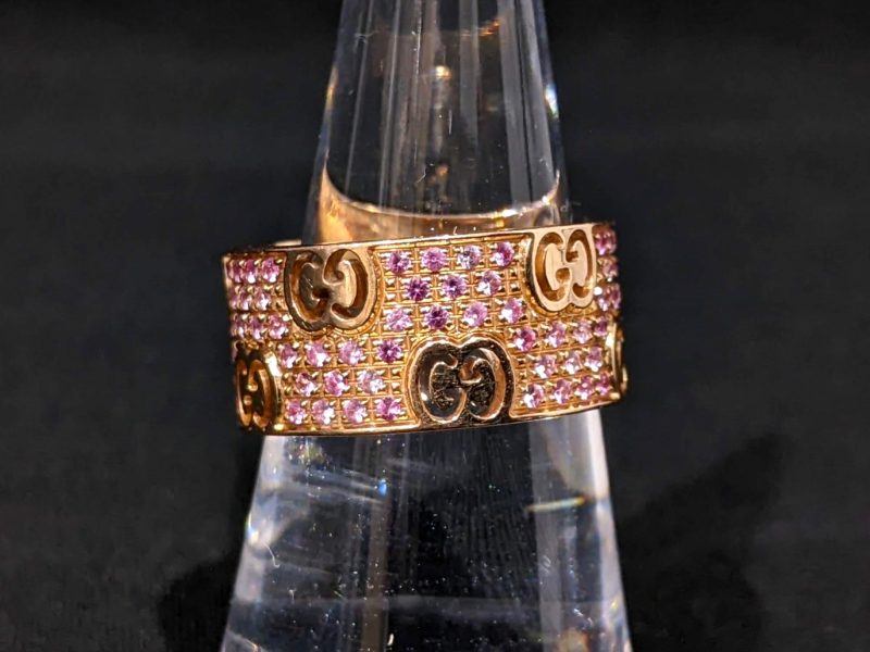 GUCCI,ラインストーン,リング