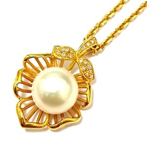 K18,パール,ネックレス