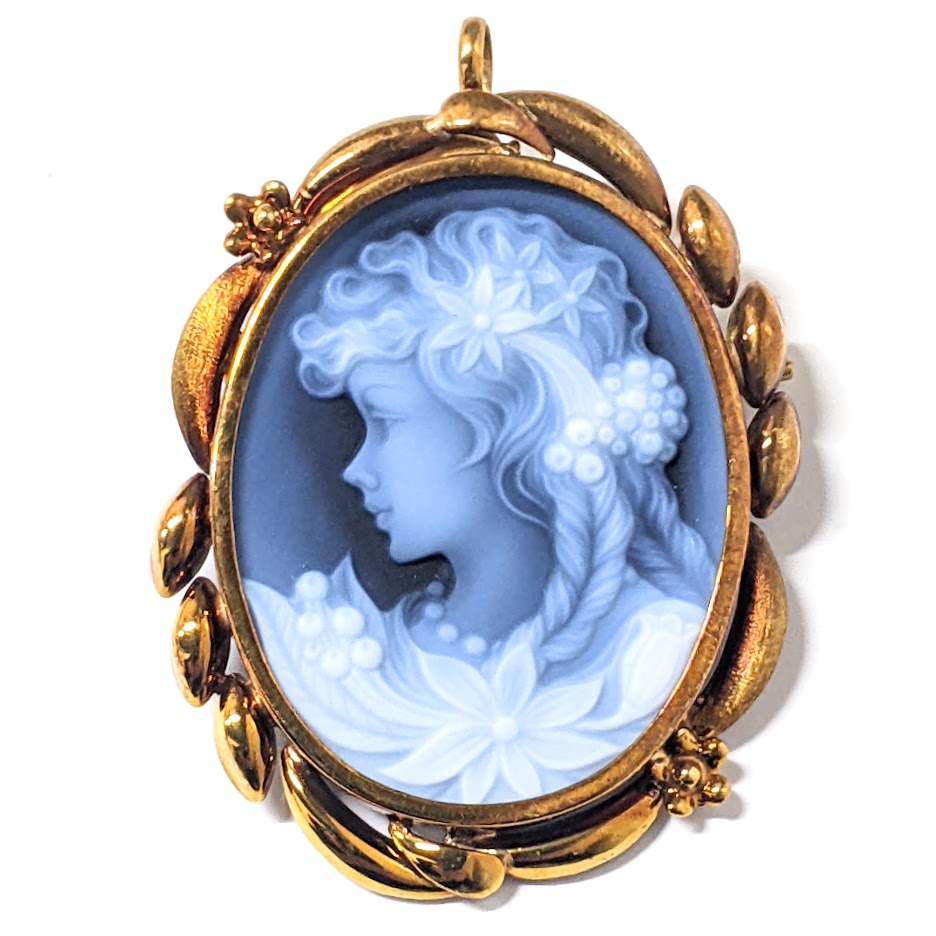 カメオ,ペンダントトップ,金