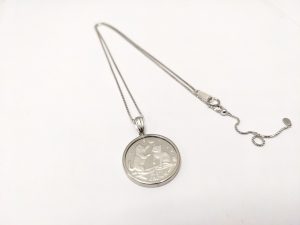 プラチナ,ネックレス,コイン