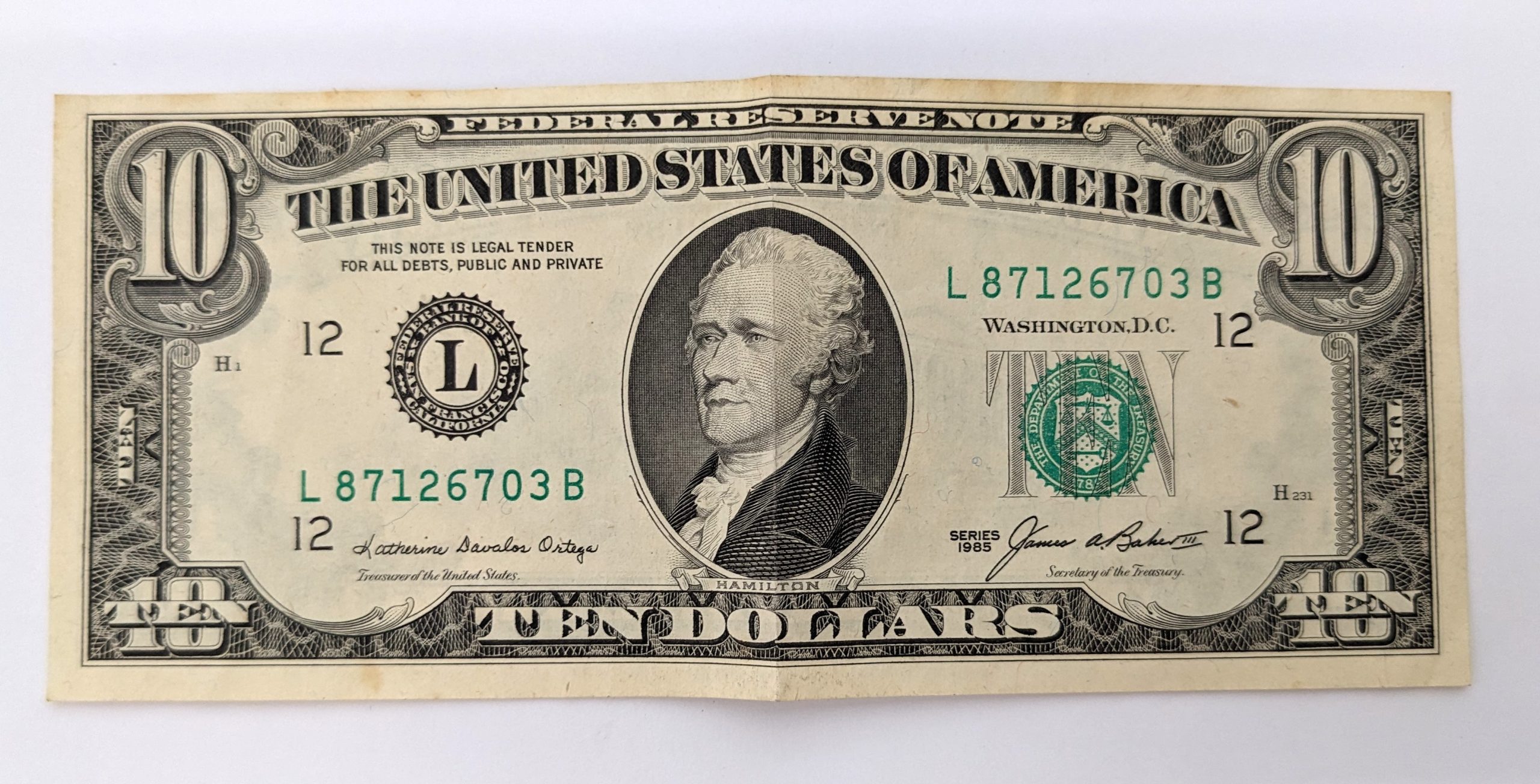 10ドル札,アメリカ紙幣,買取,君津