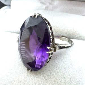 Pt,リング,アメジスト