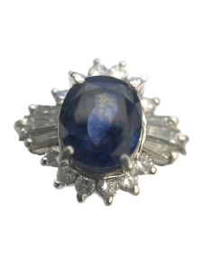 プラチナ,指輪,サファイア