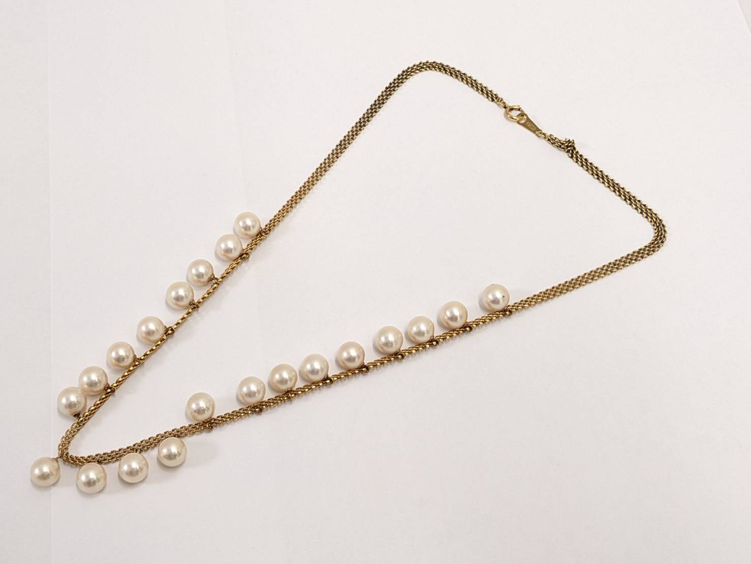 K18,ネックレス,パール