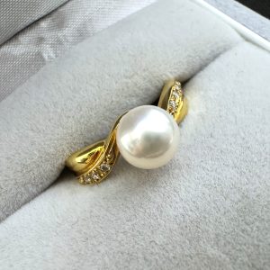 K18,リング,パール