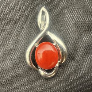 Pt900,珊瑚,ネックレストップ