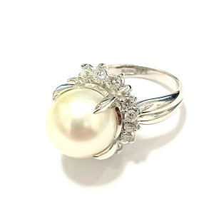 プラチナ,リング,パール