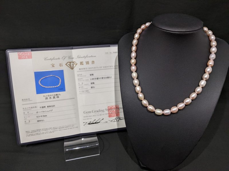 淡水真珠,オーバルシェイプ,ネックレス