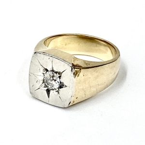 石付K18リング,ダイヤ,18金