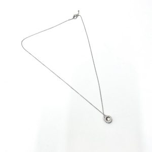 K18WGネックレス,石付,ネックレス