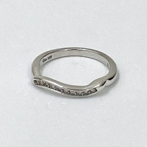 K18WGリング,石付,リング