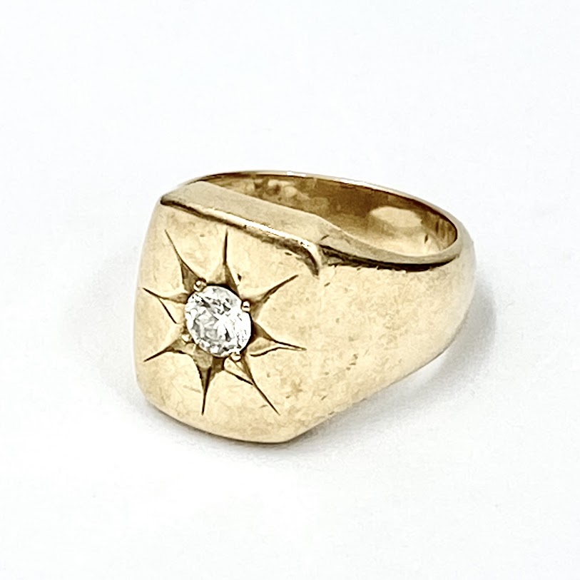 K18石付リング,18金,ダイヤ