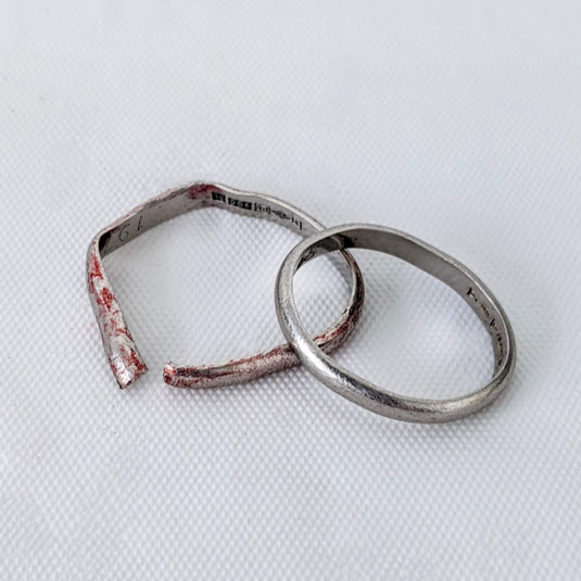 プラチナ,リング,壊れた