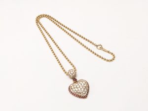 K18,ネックレス,メレダイヤ