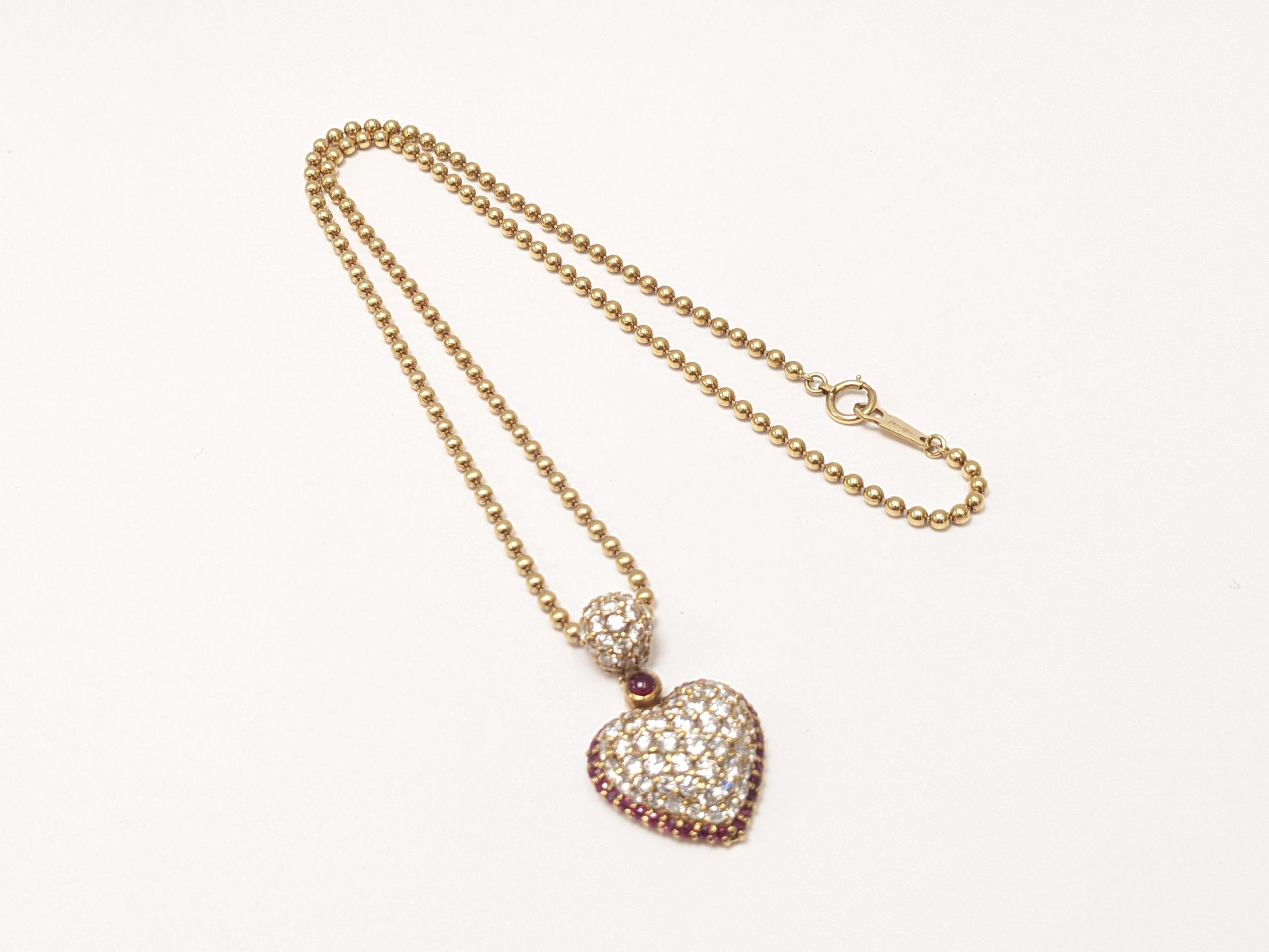 K18,ネックレス,メレダイヤ