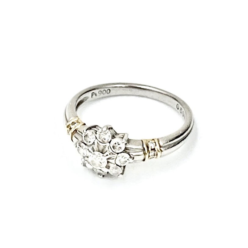 Pt900石付リング,Pt900,ダイヤ