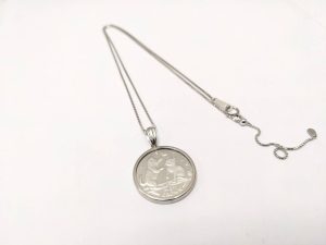 プラチナ,ネックレス,コイン