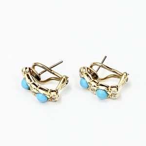 K18石付ピアス,18金,750