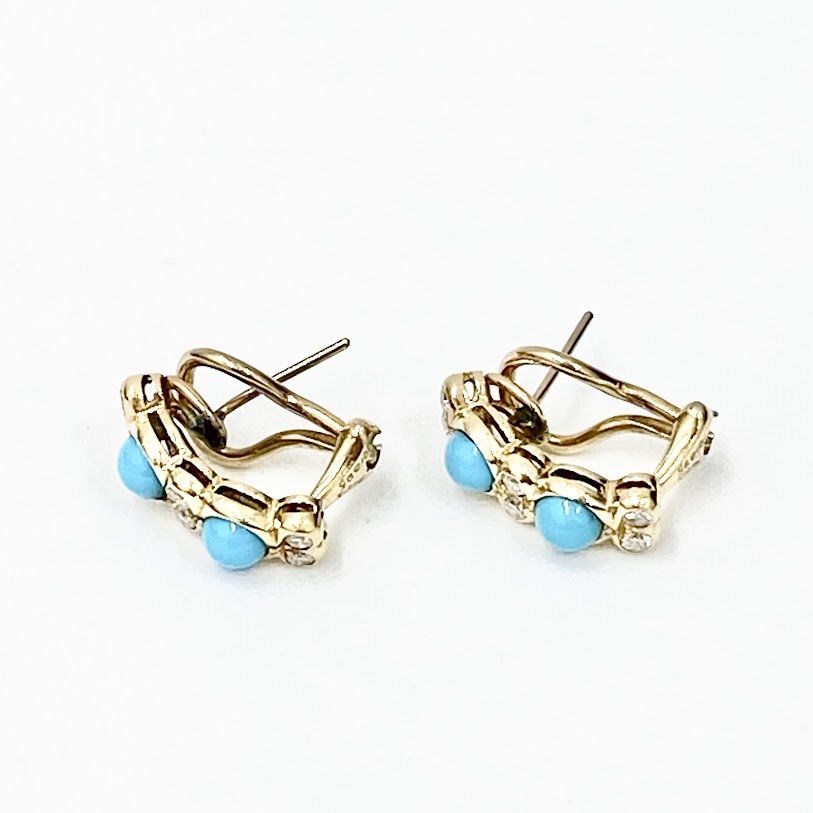 K18石付ピアス,18金,750