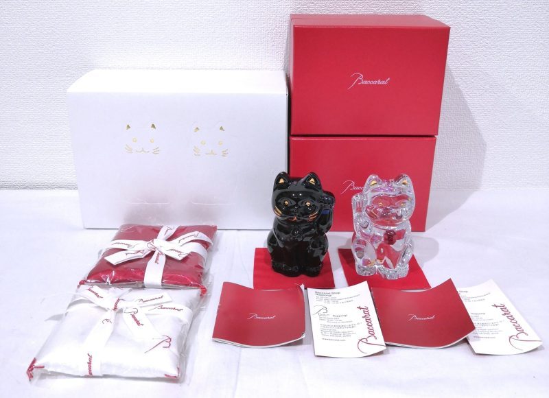 バカラ クリスタル製 招き猫