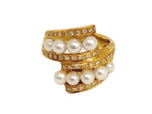 K18,パール,ダイヤ